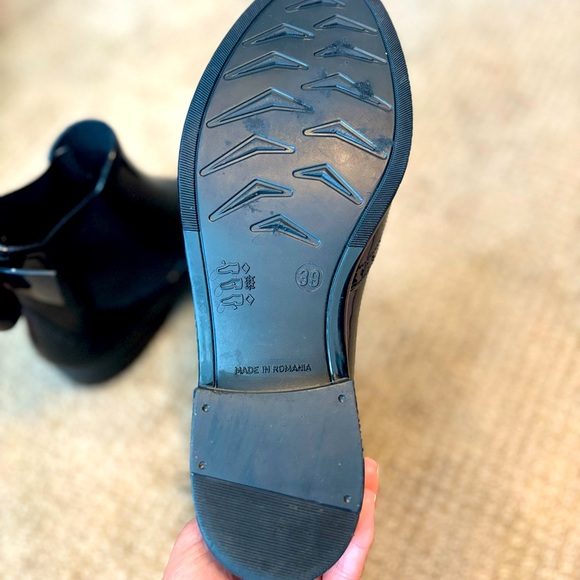 Valentino RED Black Rain Boots with Large Bows sz 39 🖤 🌧️ ☔️ - Picture 10 of 12